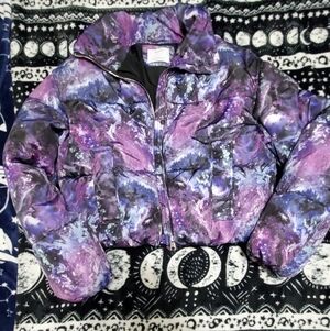 Bershka Multicolor Galaxy Print Jacket